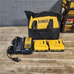 HOUSTON LOCATION - AS-IS Dewalt DCK225D2 20V MAX ATOMIC Brushless Compact Lithium-Ion 1/2 in. Cordless Drill Driver and 1/4 in. Impact Driver Combo Kit with 2 Batteries 2 Ah