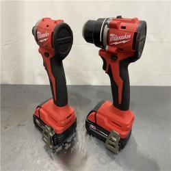 AS-IS - Milwaukee M18 18V Lithium-Ion Brushless Cordless Compact Drill/Impact Combo Kit