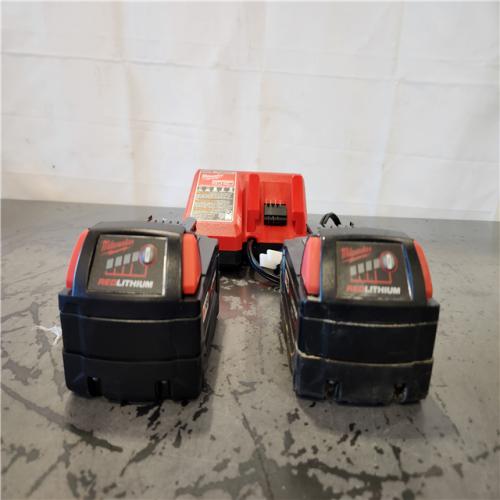 AS-IS- Milwaukee 18-Volt Lithium-Ion XC Starter Kit with Two 5.0Ah Batteries and Charger