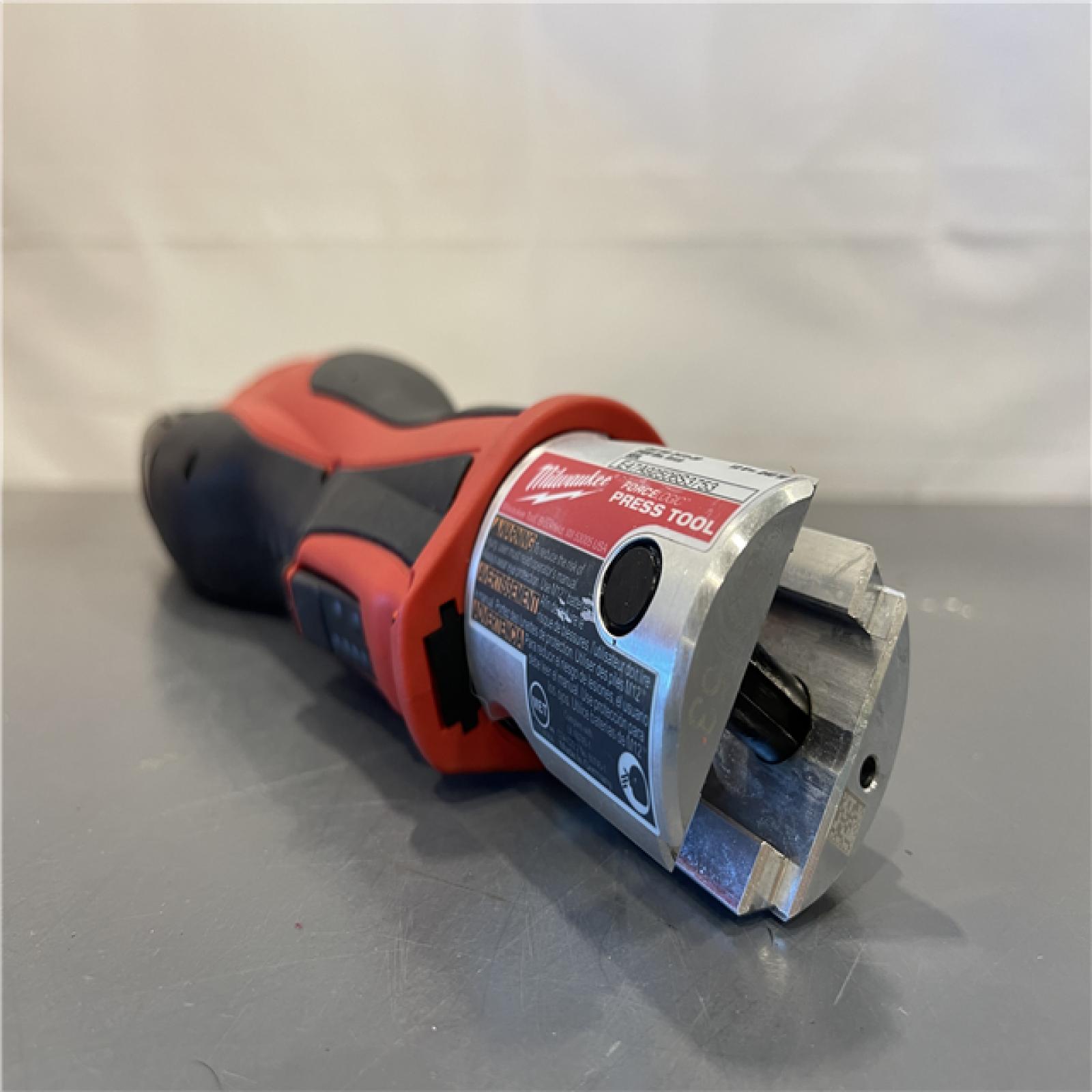 AS-IS - MILWAUKEE 12-Volt Lithium-Ion Force Logic Cordless Press Tool Kit (3 Jaws Included) with Two 1.5 Ah Battery and Hard Case