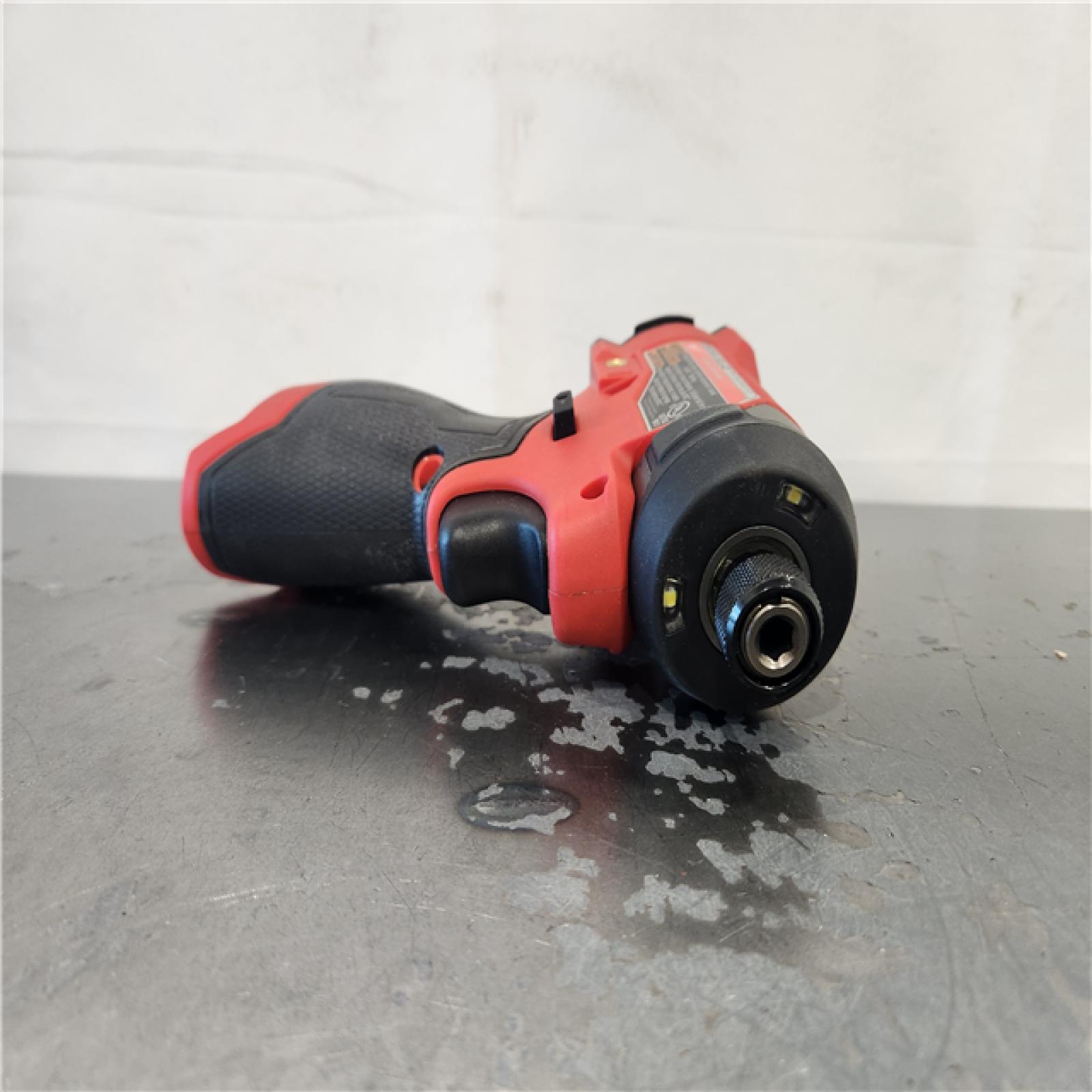 AS-IS- Milwaukee M12 FUEL 12-Volt Lithium-Ion Brushless Cordless 1/4 in. Hex Impact Driver Compact Kit