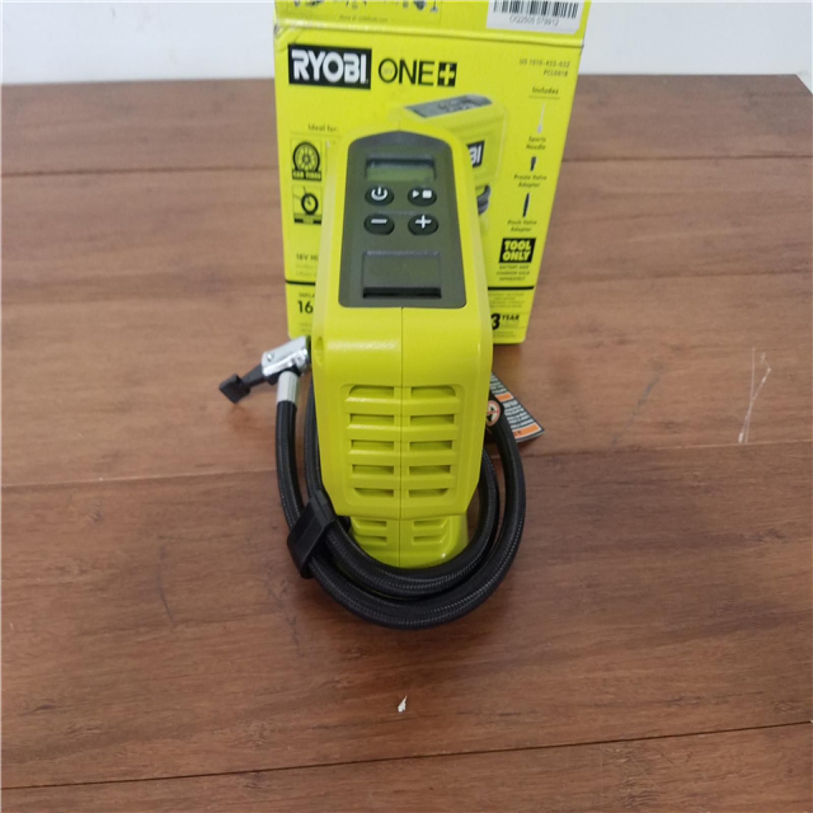 CALIFORNIA AS-IS RYOBI ONE+18V HIGH PRESSURE DIGITAL INFLATOR