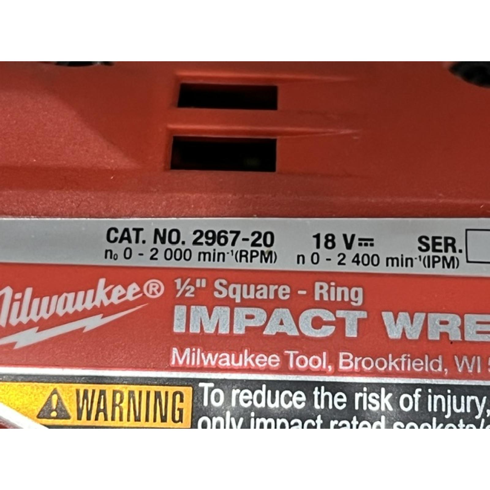 AS-IS Milwaukee FUEL 18V Lithium-Ion Brushless Cordless 1/2 in. Impact Wrench w/Friction Ring Kit