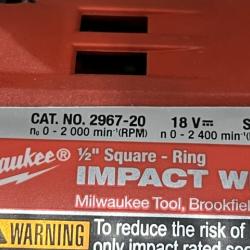 AS-IS Milwaukee FUEL 18V Lithium-Ion Brushless Cordless 1/2 in. Impact Wrench w/Friction Ring Kit