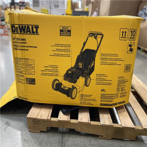 DALLAS LOCATION- DEWALT 21 in. 150cc Briggs and Stratton 625ex Engine GAS SELF PROPELLED LAWN MOWER