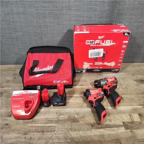 HOUSTON LOCATION - AS-IS (APPEARS LIKE NEW) Milwaukee 3497-22 12V Brushless Hammer Drill and Impact Driver Combo Kit