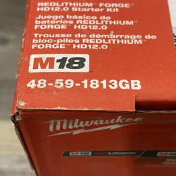 NEW - Milwaukee 18-Volt Lithium-Ion REDLITHIUM FORGE Starter Kit with 12. 0Ah Battery and Charger