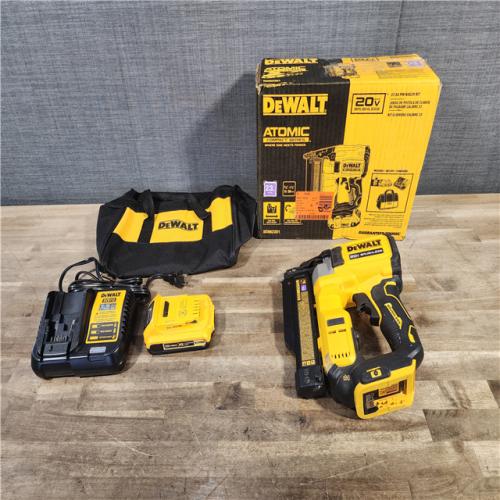 HOUSTON LOCATION - AS-IS DEWALT ATOMIC 20V MAX Lithium Ion Cordless 23 Gauge Pin Nailer Kit with 2.0Ah Battery and Charger