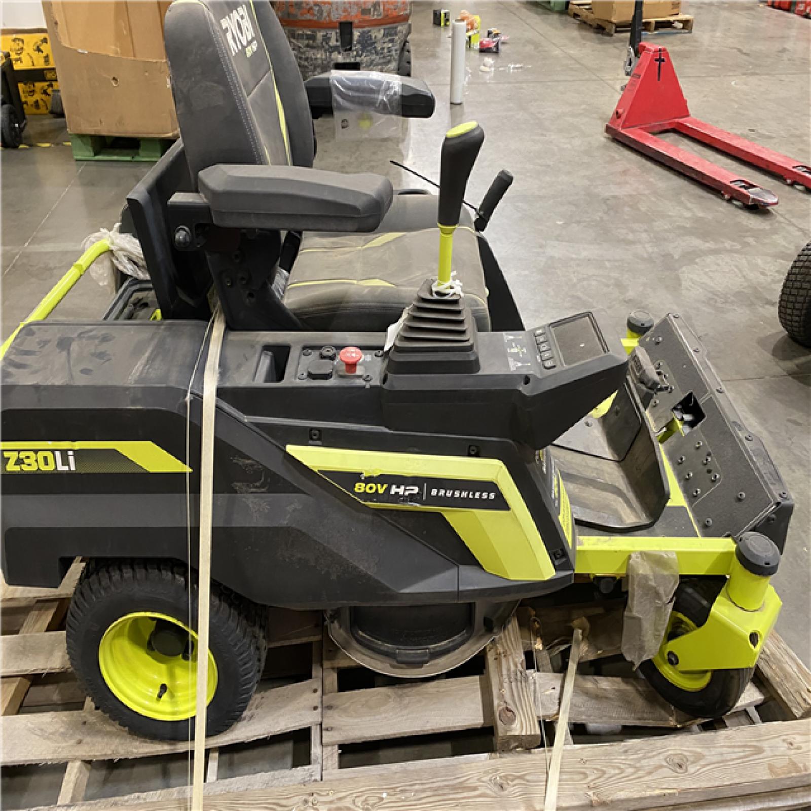 Dallas Location - As-Is RYOBI 80V HP 30 in. Battery Electric  Riding Mower with (2) 80V 10 Ah Batteries