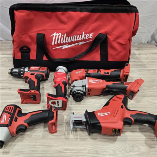 LIKE NEW! - Milwaukee M18 18-Volt Lithium-Ion Cordless Combo Kit 7-Tool with 2-Batteries, Charger and Tool Bag