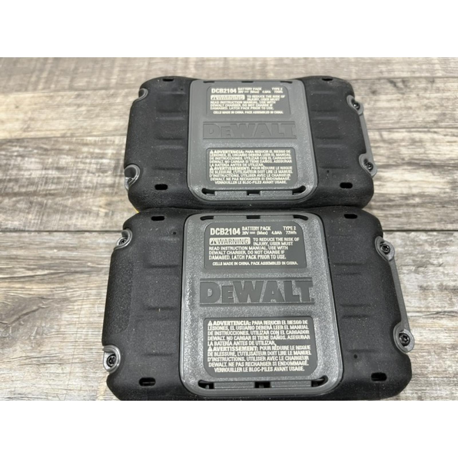 AS-IS DEWALT 20V MAX XR Lithium-Ion 4.0 Ah Battery Packs (2-Pack)