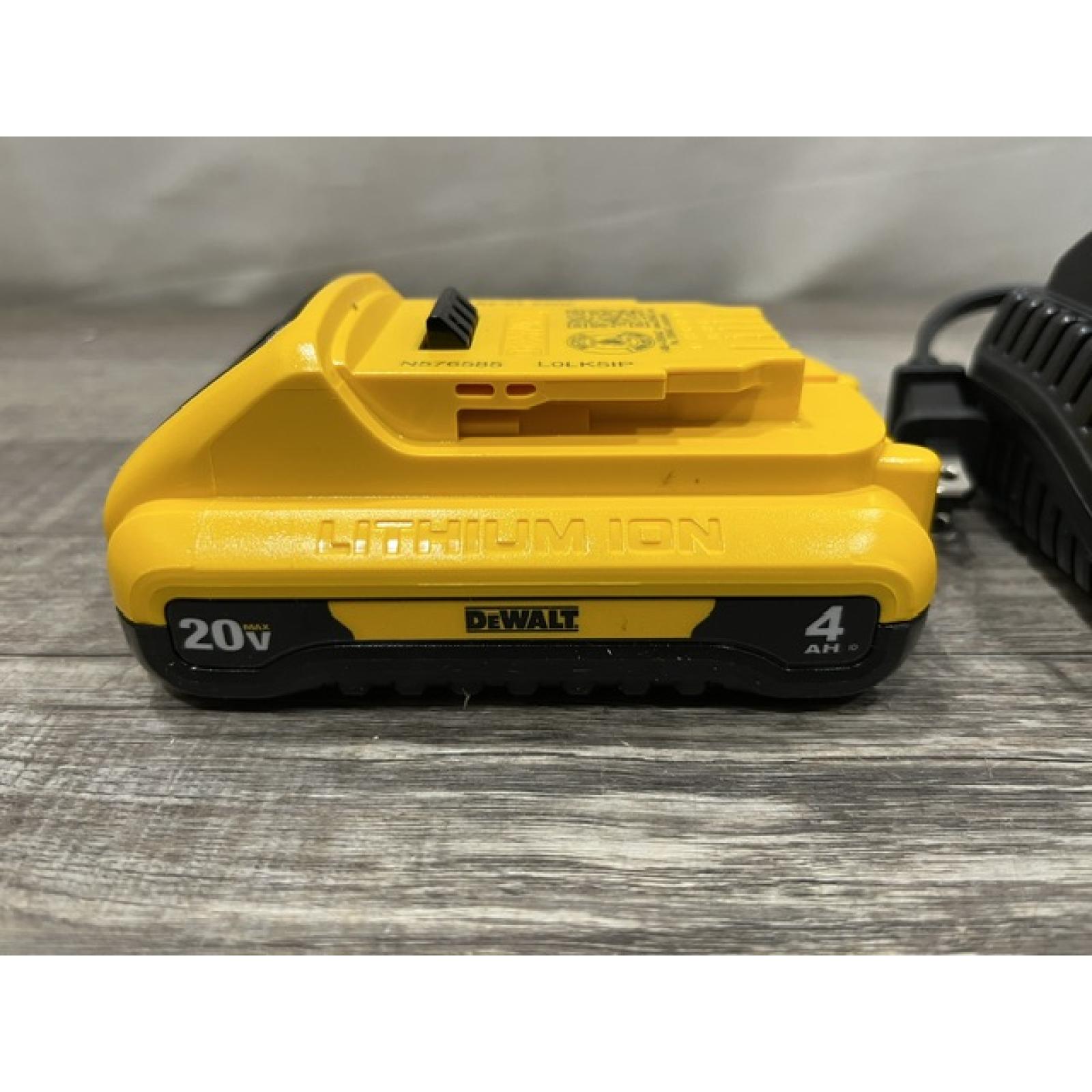 AS-IS DEWALT 20-Volt MAX Lithium-Ion 4.0Ah Battery with 12-Volt to 20-Volt MAX Charger