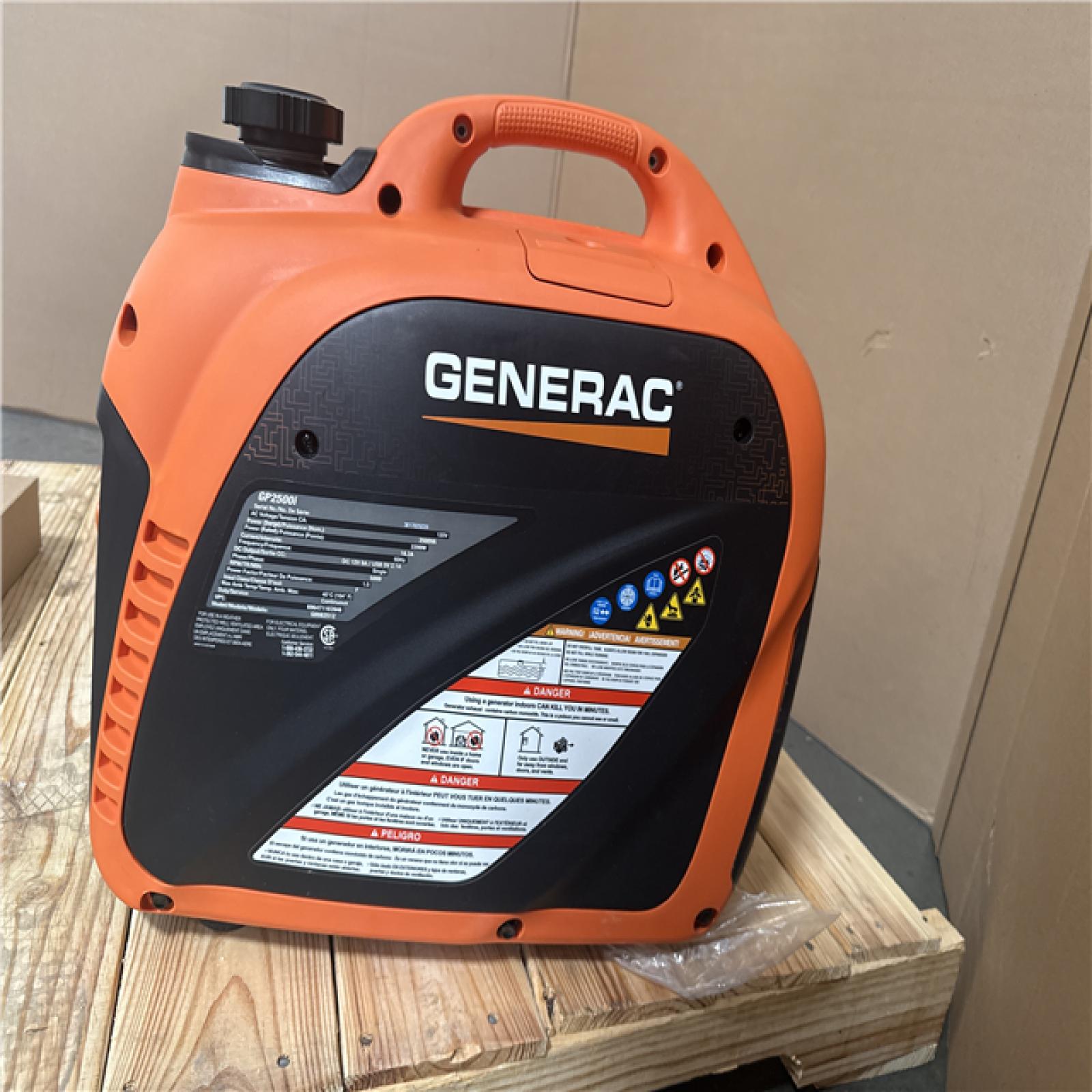 CALIFORNIA AS-IS GENERAC GENERATOR GP2500i