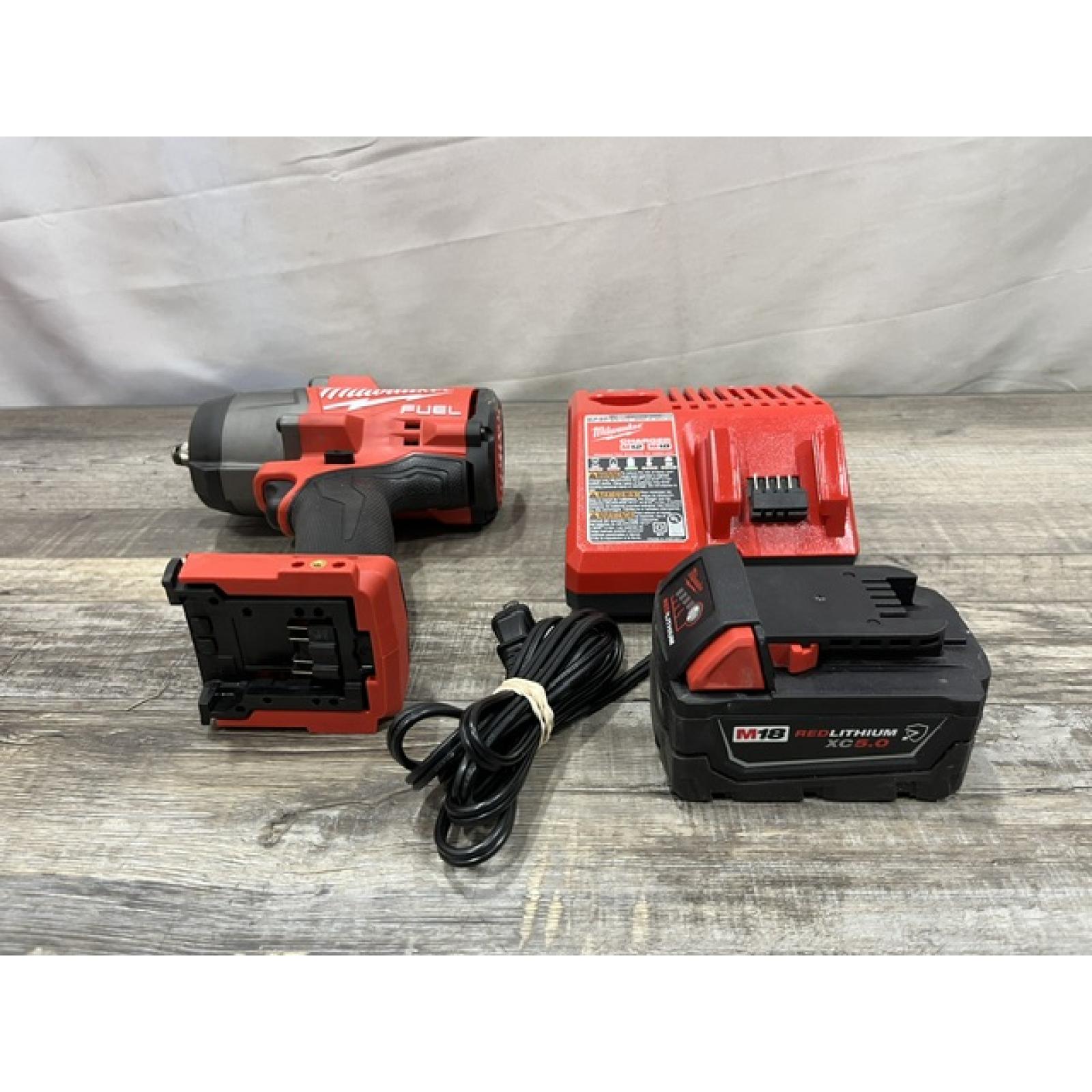 AS-IS Milwaukee FUEL 18V Lithium-Ion Brushless Cordless 1/2 in. Impact Wrench w/Friction Ring Kit