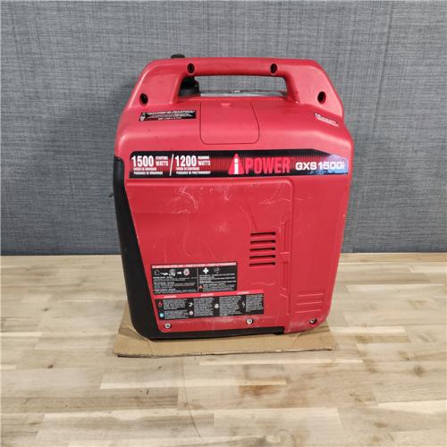 HOUSTON LOCATION - AS-IS 1500-Watt Recoil Start Gasoline Powered Ultra-Light Inverter Generator with 60cc OHV Engine and CO Sensor Shutdown