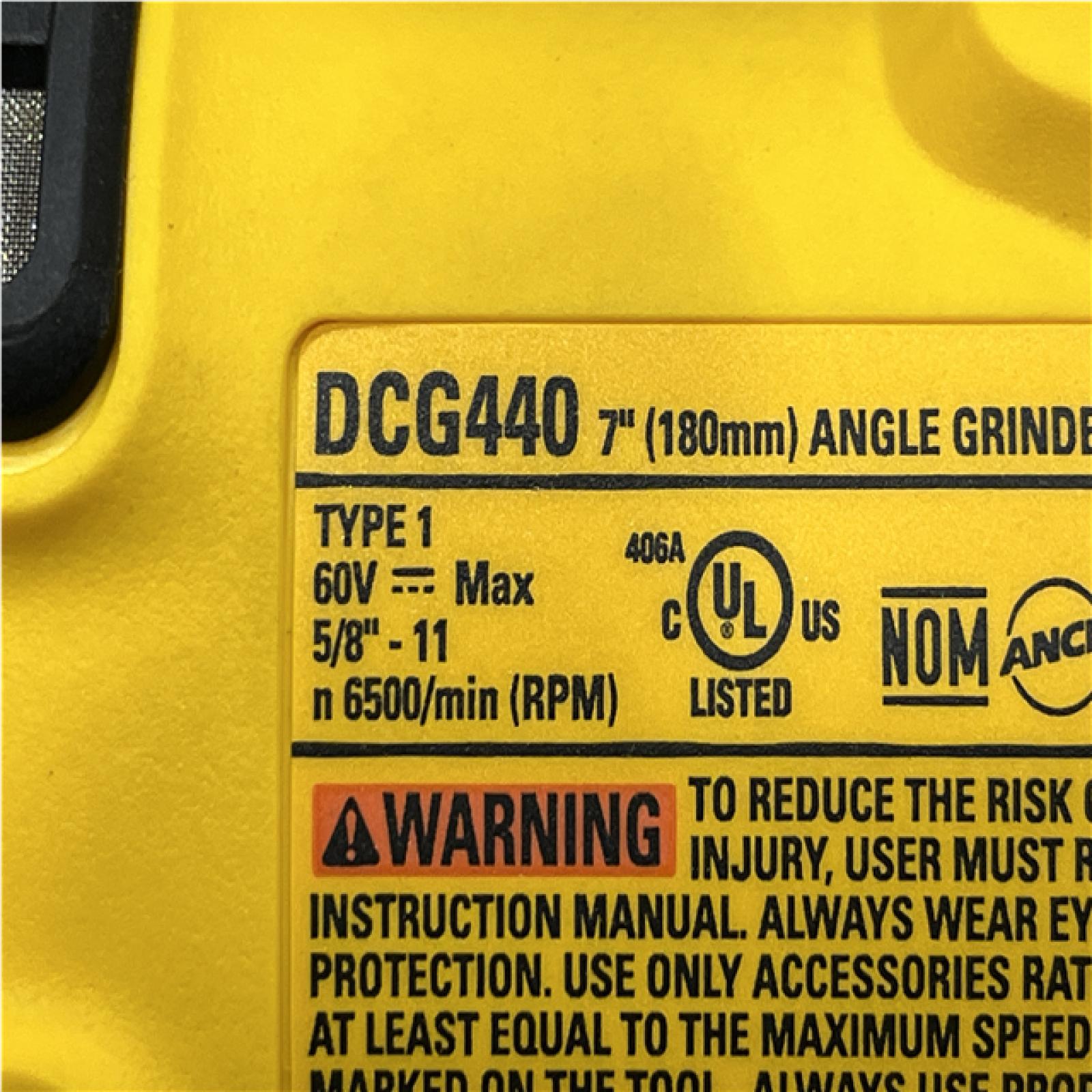 AS-IS DEWALT FLEXVOLT 60V Cordless 7 in. Angle Grinder (Tool-Only)