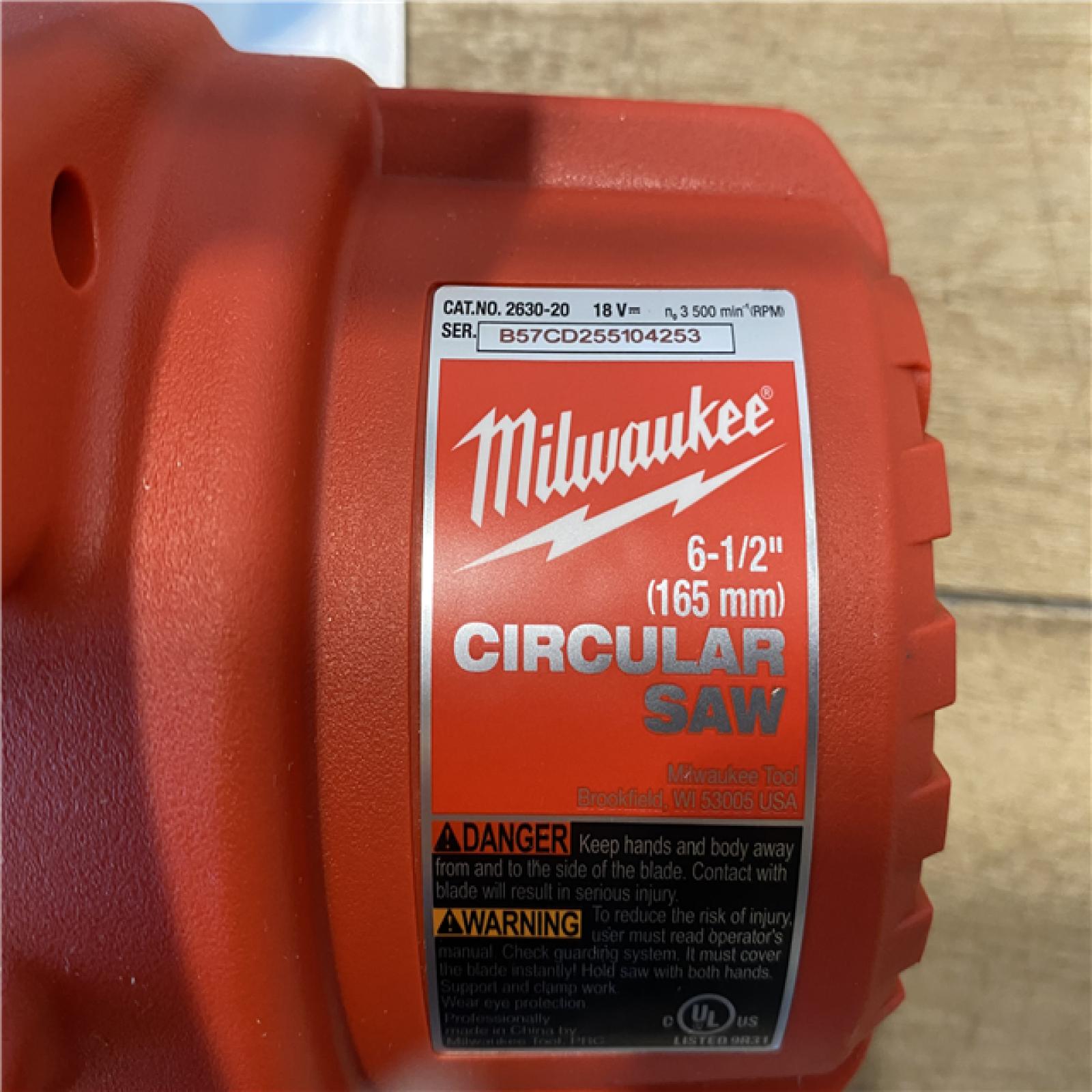 AS-IS Milwaukee 18V Lithium-Ion Cordless 6-1/2 in. Circular Saw (Tool-Only)