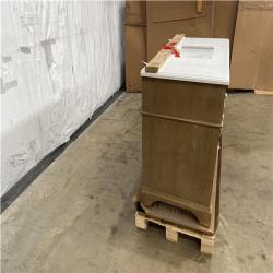Houston Location - AS-IS home improvement pallet MELPARK 48 ANTIQUE OAK VANITY