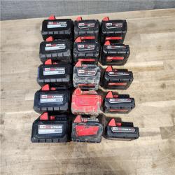 HOUSTON LOCATION - AS-IS MILWAUKEE BATTERY PACK QTY - 15