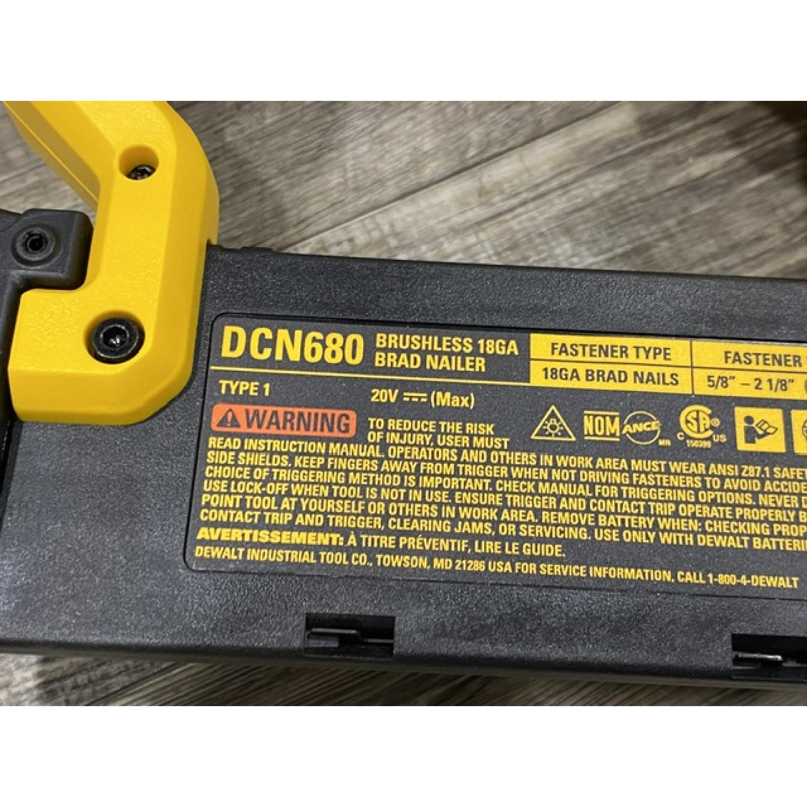 AS-IS DEWALT 20V MAX XR Lithium-Ion Electric Cordless 18-Gauge Brad Nailer (Tool Only)