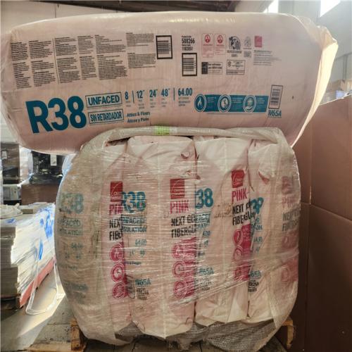 Phoenix AS-IS Owens Corning R-38 Unfaced Fiberglass Insulation Batt 24 in. x 48 in. Pallet (6 Bags)