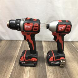 AS-IS Milwaukee 18V Lithium-Ion Cordless Drill Driver/Impact Driver Combo Kit