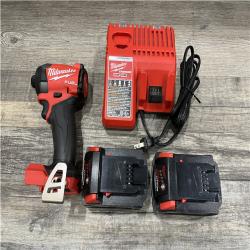 AS-IS Milwaukee FUEL 18V Lithium-Ion Brushless Cordless 1/4 in. Hex Impact Driver Kit