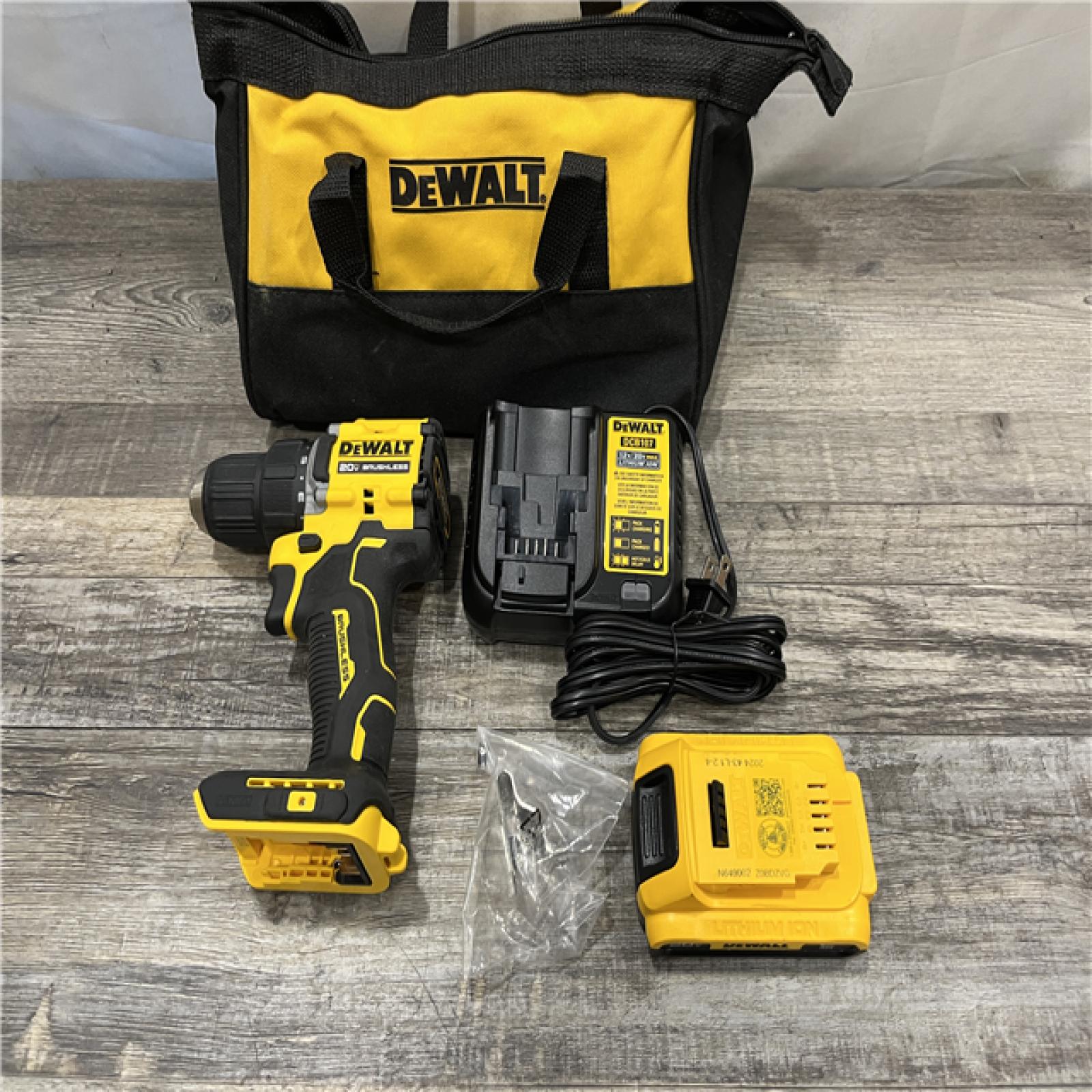 AS-IS DEWALT Atomic 20V Lithium-Ion Cordless Compact 1/2 in. Drill/Driver Kit