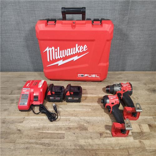 HOUSTON LOCATION - AS-IS (APPEARS LIKE NEW) Milwaukee FUEL 18V Lithium-Ion Brushless Cordless Hammer Drill and Impact Driver Combo Kit