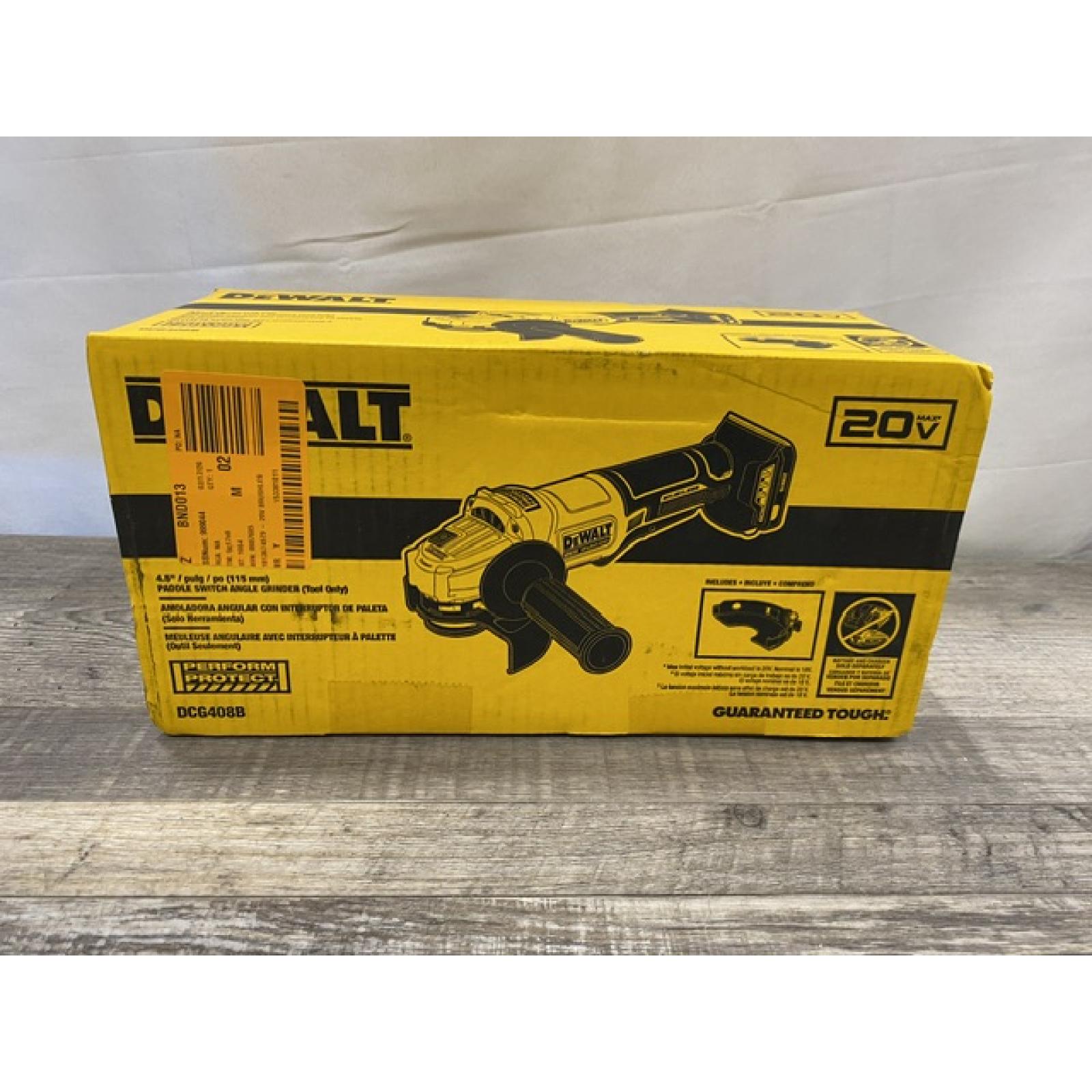NEW - DEWALT 20V MAX Cordless Brushless 4-1/2 in. Angle Grinder with Paddle Switch (Tool Only)