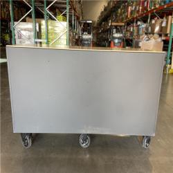 DALLAS LOCATION - Husky Heavy-Duty 72 in. W x 24 in. D 15-Drawer Matte Black Mobile Workbench Cabinet with Solid Wood Top