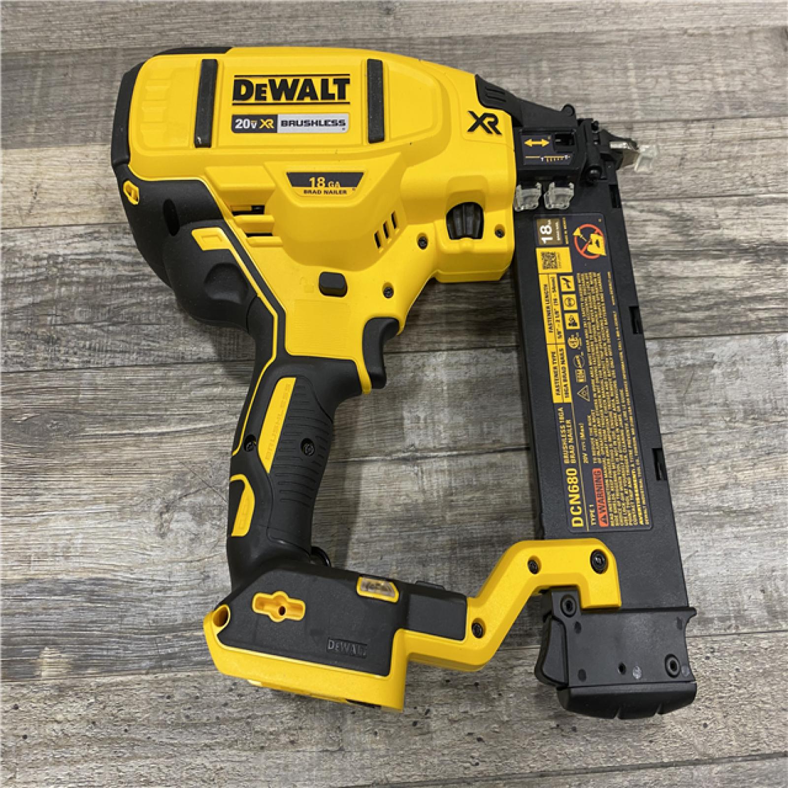 AS-IS DEWALT 20V MAX XR Lithium-Ion Electric Cordless 18-Gauge Brad Nailer (Tool Only)