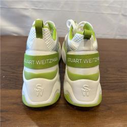 NEW! Stuart Weitzman Trainer Sneakers - White/Green - SZ 11