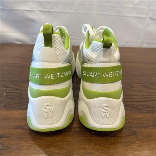 NEW! Stuart Weitzman Trainer Sneakers - White/Green - SZ 11