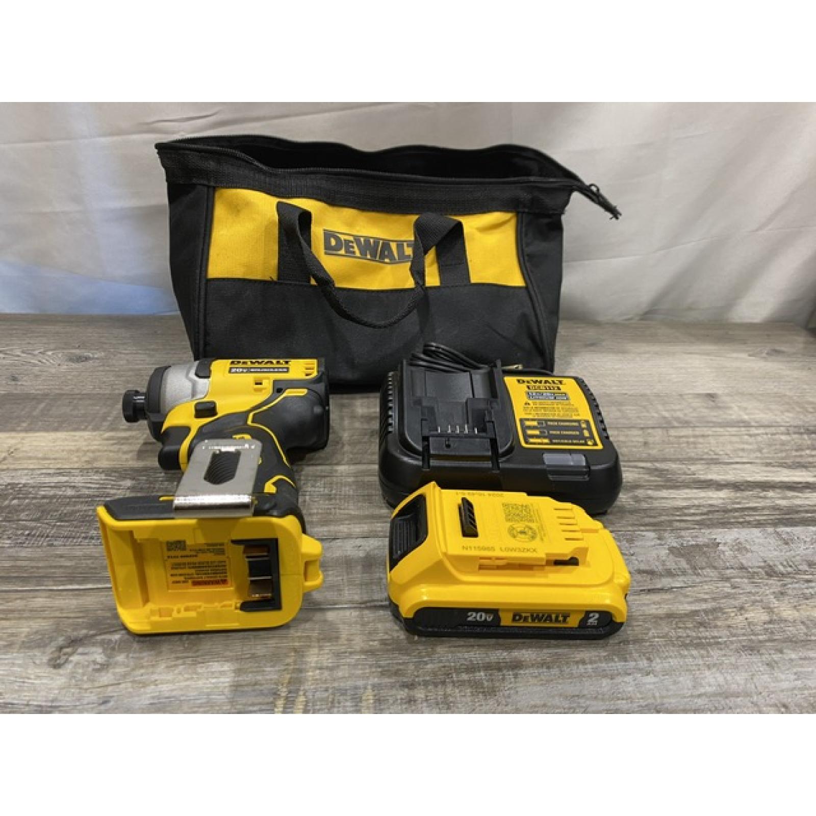 AS-IS DEWALT Atomic 20V Max Lithium-Ion Brushless Cordless Compact 1/4 in. Impact Driver Kit