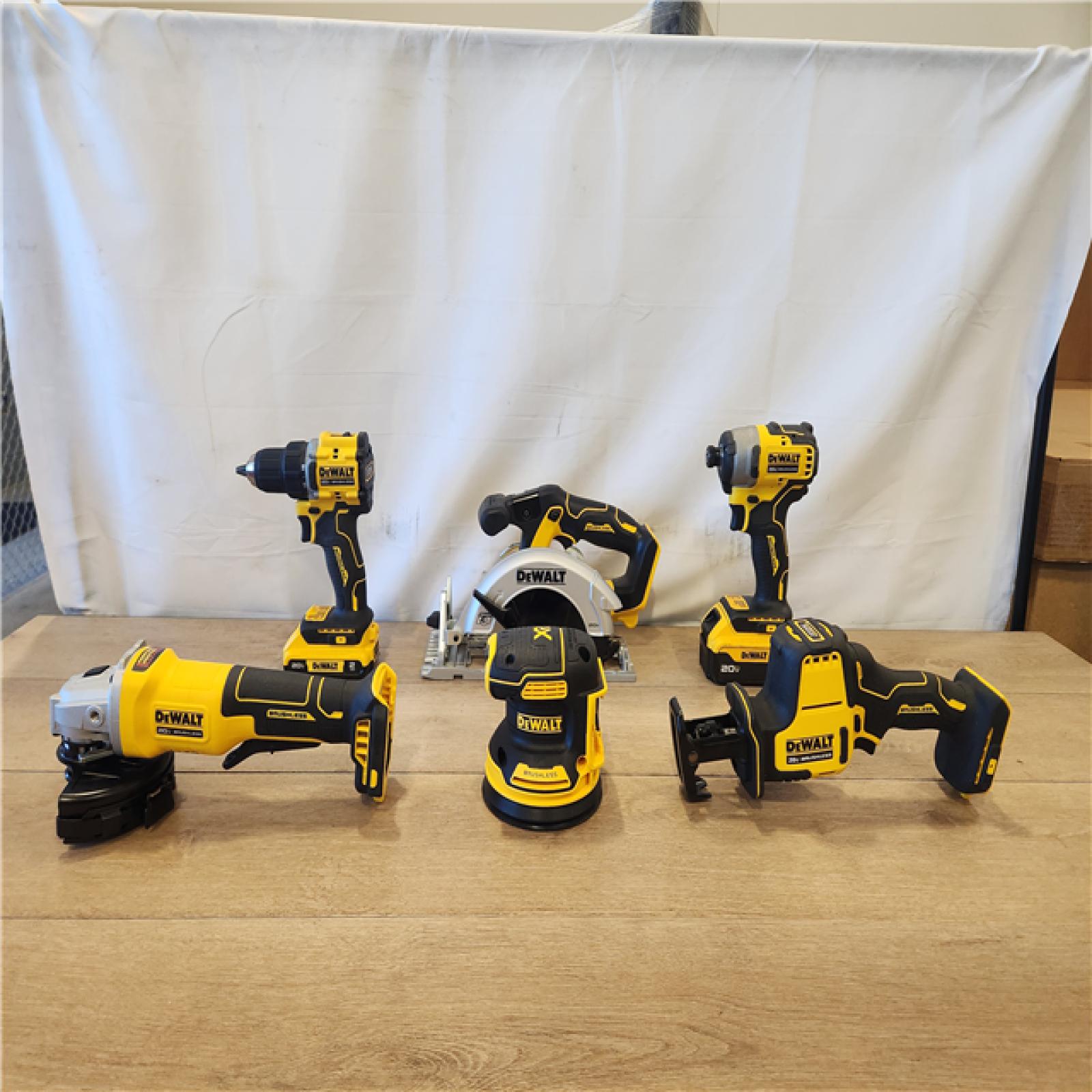 AS-IS- DEWALT 20V Lithium-Ion Cordless 6-Tool Combo Kit with 5.0 Ah and 2.0 Ah Batteries  Charger and Tough System 2.0 Rolling Toolbox
