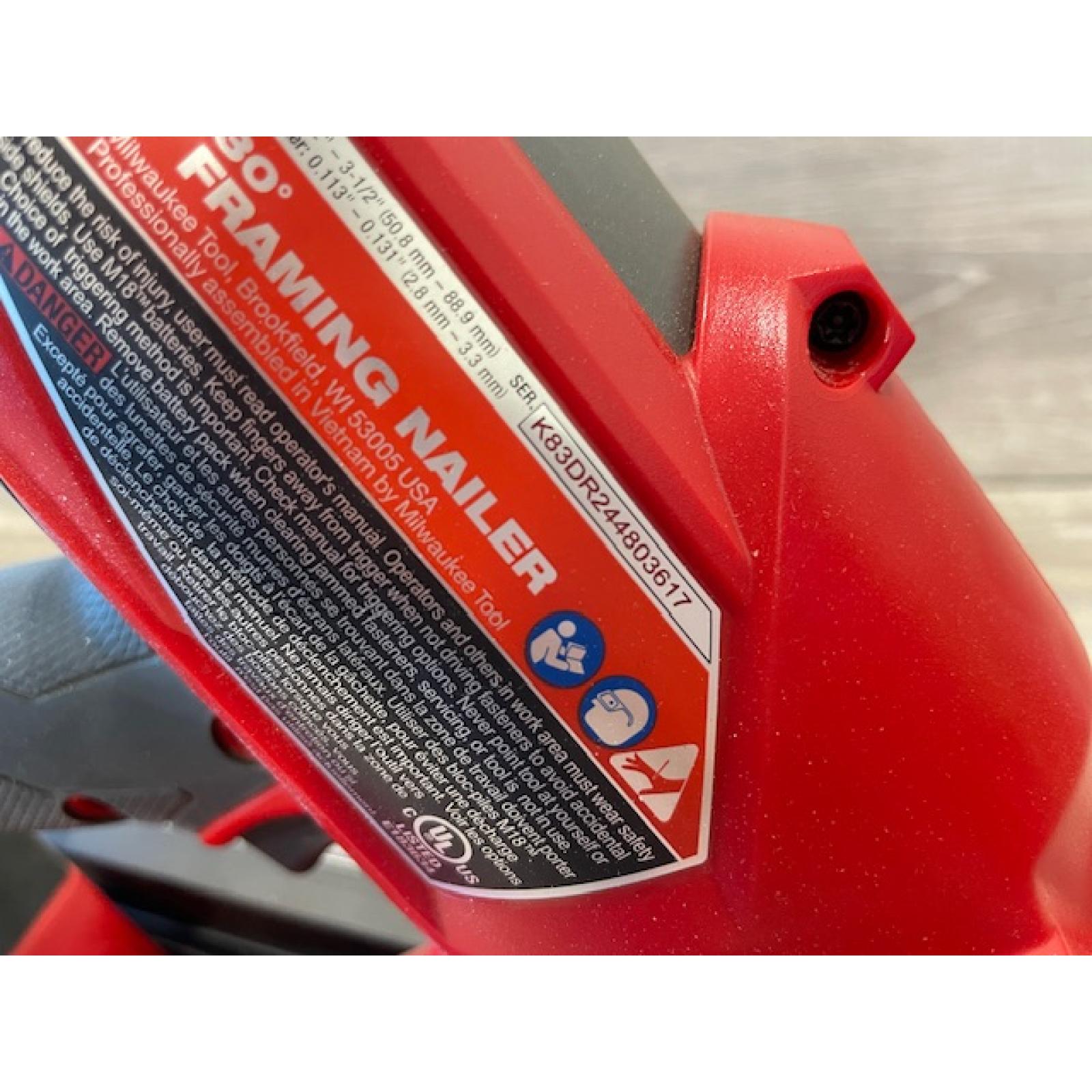 AS-IS Milwaukee FUEL 3-1/2 in. 18-Volt 30-Degree Lithium-Ion Brushless Cordless Framing Nailer (Tool-Only)