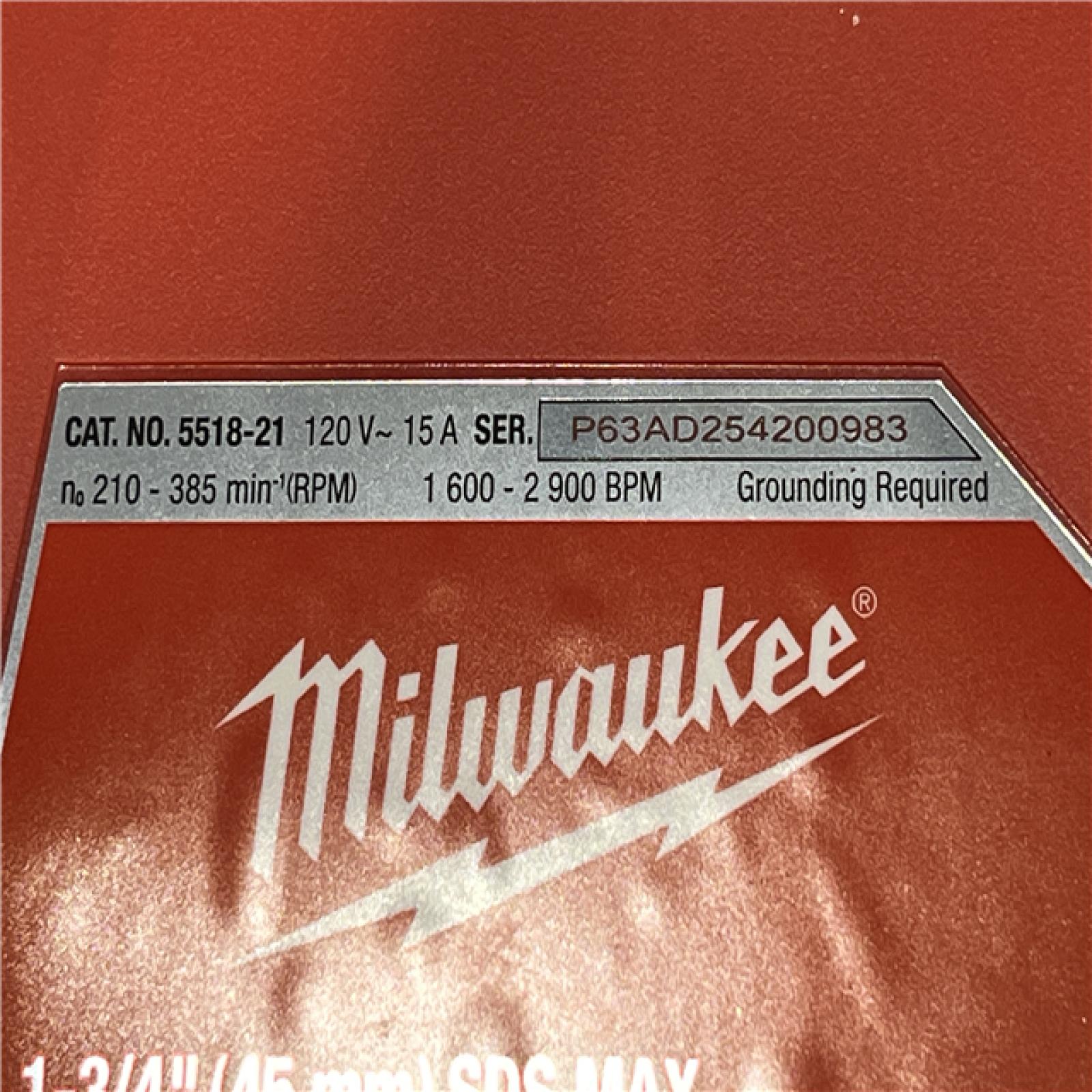 AS-IS Milwaukee 1-3/4 in. SDS-MAX Rotary Hammer