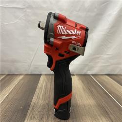 AS-IS- Milwaukee FUEL 12V Li-Ion Brushless Cordless Stubby 1/2 in. Impact Wrench Kit