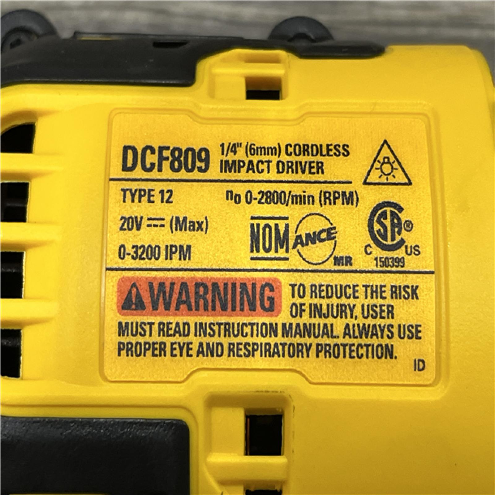 AS-IS DEWALT Atomic 20V Max Lithium-Ion Brushless Cordless Compact 1/4 in. Impact Driver Kit