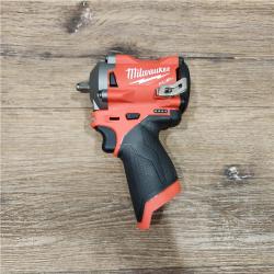 AS-IS Milwaukee M12 FUEL 12V Lithium-Ion Brushless Cordless Stubby 3/8 in. Impact Wrench (Tool-Only)