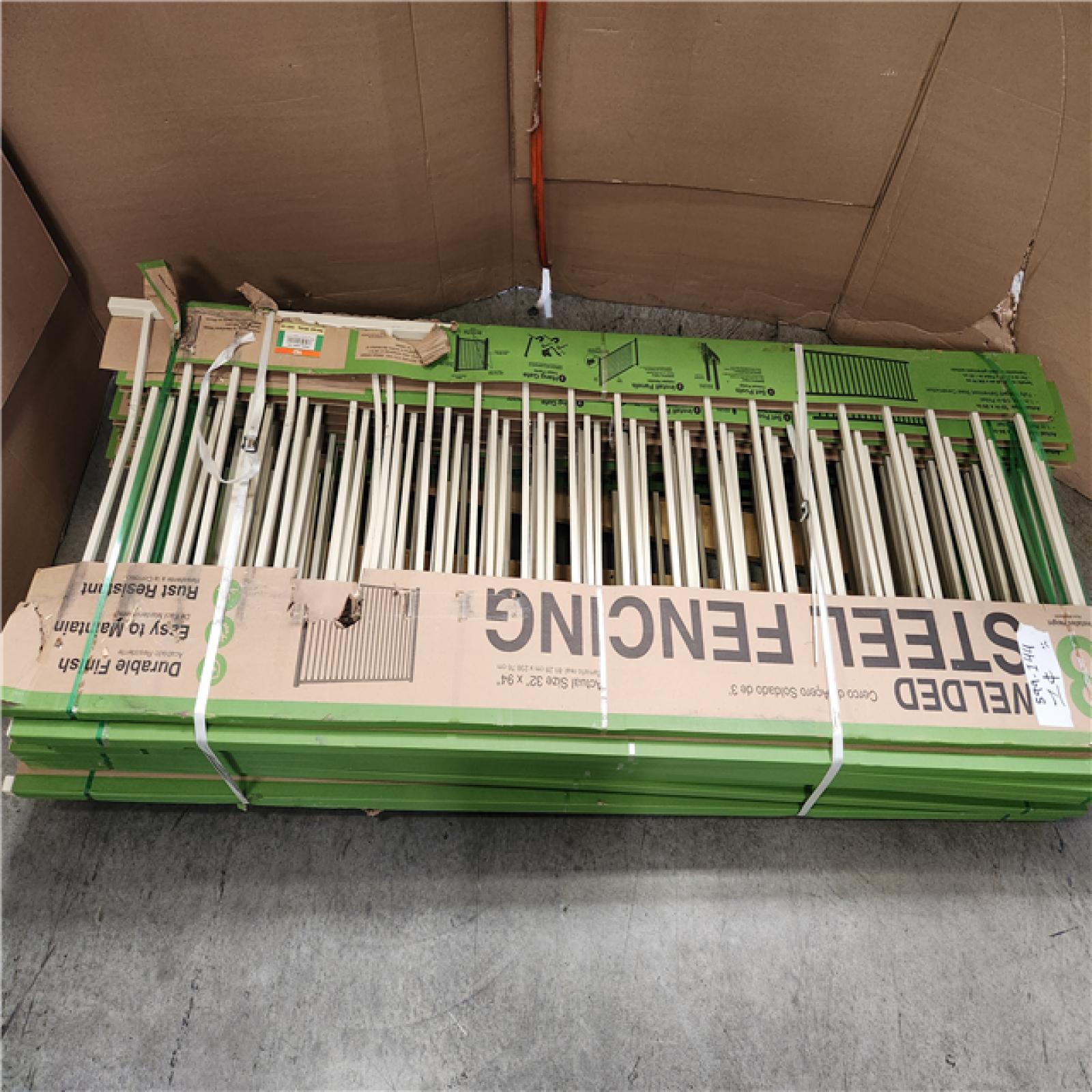 Phoenix Location AS-IS Welded Steel Fencing Navajo White-599144 Panel 32X94 Pallet (10-Count)