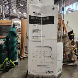Phoenix Location Delta 38 in. W x 73.88 in. H 2-Piece Corner Shower White Pallet (5 Boxes)