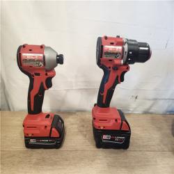 AS-IS- Milwaukee 18-Volt Lithium-Ion Brushless Cordless Compact Hammer Drill/Impact Combo Kit