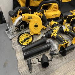AS-IS DEWALT 20-Volt Max Lithium-Ion 10-Tool Cordless Combo Kit with Two 2.0 Ah Batteries  Charger and 2 Bags