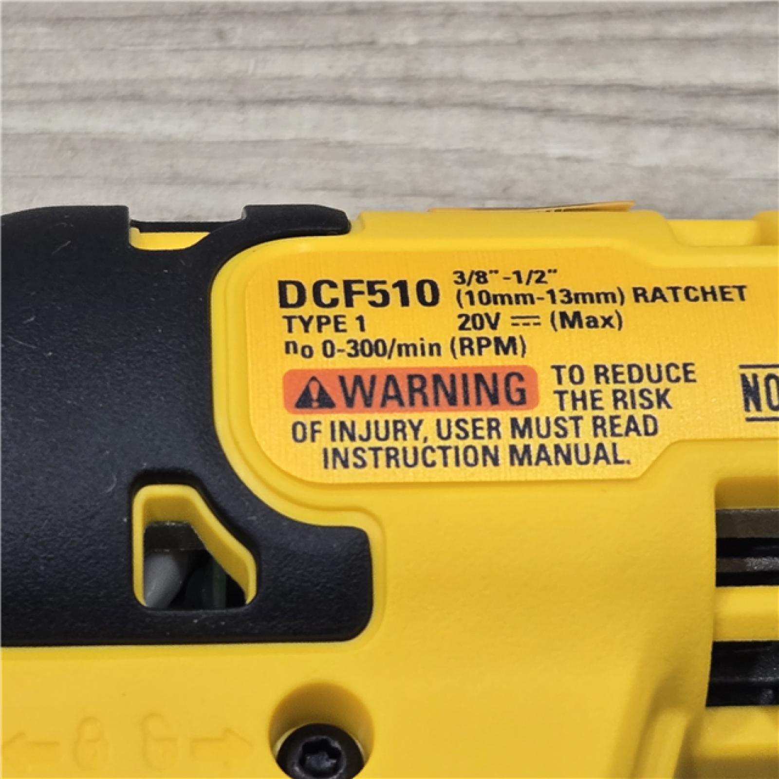 AS-IS DeWalt 20-Volt Cordless 3/8 in. to 1/2 in. Ratchet (Tool-Only)