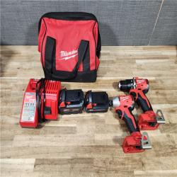 HOUSTON LOCATION - AS - IS Milwaukee 18-Volt Lithium-Ion Brushless Cordless Compact Hammer Drill/Impact Combo Kit