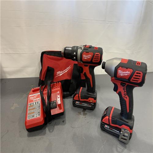 AS-IS - Milwaukee M18 18V Cordless Drill Driver/ Impact Driver High Combo Kit