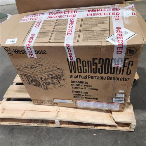 Dallas Location - As-Is Westinghouse 6,600/5,300-Watt Gas Portable Generator