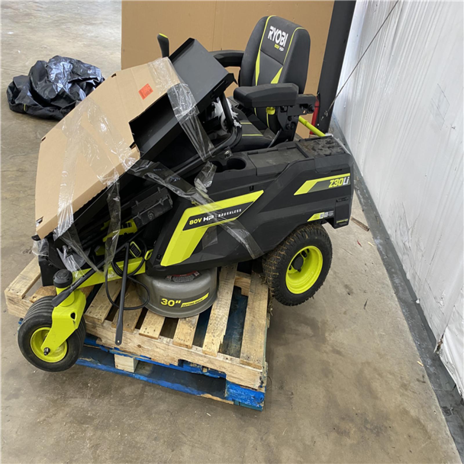 Houston Location AS IS - Ryobi 80v Z30Li Riding Mower